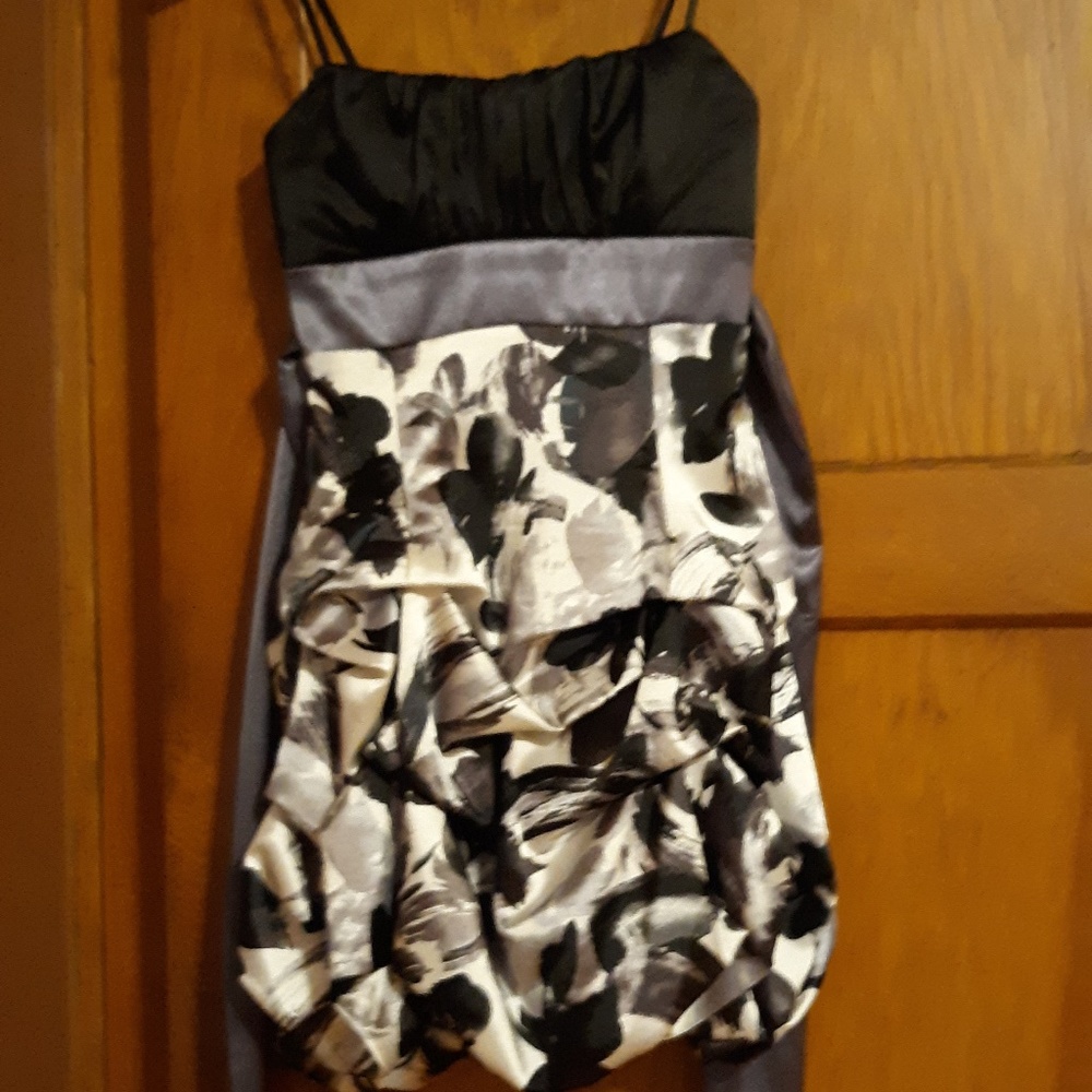 Formal Dress Black, white, grey and silver.